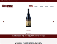 Tablet Screenshot of cornerstonewinery.com